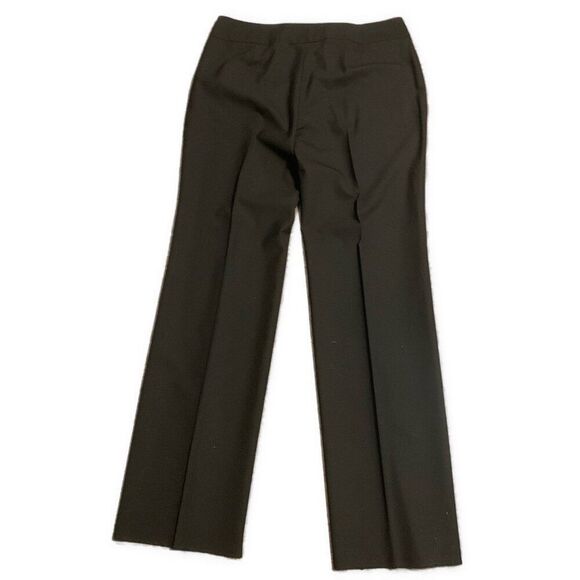 Cintas Womens Solid Black Wool Blend Dress Pants Pleated 16 Tall - Picture 2 of 4